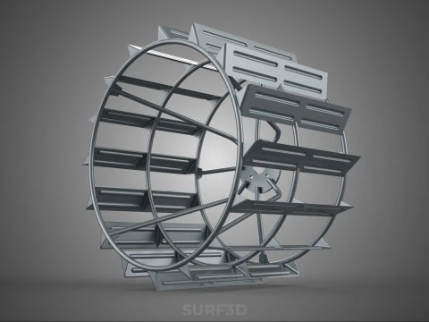 LONG WIDE DOUBLE TRACK TREAD METAL CAGE WHEEL TRACTOR TYRE TIRE 3D Model