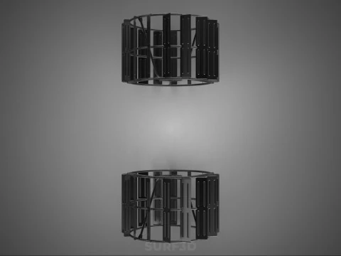 2 DOUBLE TREAD LONG WIDE TRACK CAGE WHEEL TRACTOR TYRE TIRE RIM 3D Model