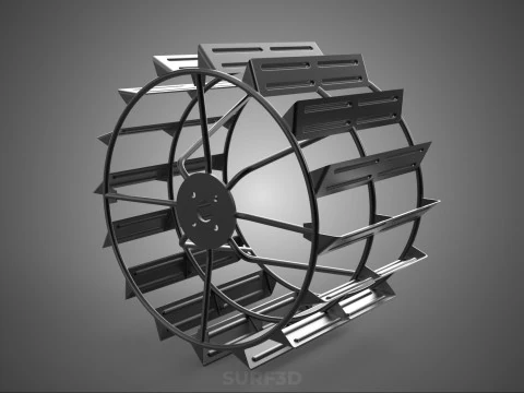 2 DOUBLE TREAD LONG WIDE TRACK CAGE WHEEL TRACTOR TYRE TIRE RIM 3D Model