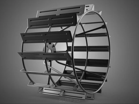 2 DOUBLE TREAD LONG WIDE TRACK CAGE WHEEL TRACTOR TYRE TIRE RIM 3D Model