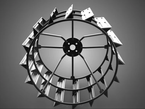 2 DOUBLE TREAD LONG WIDE TRACK CAGE WHEEL TRACTOR TYRE TIRE RIM 3D Model