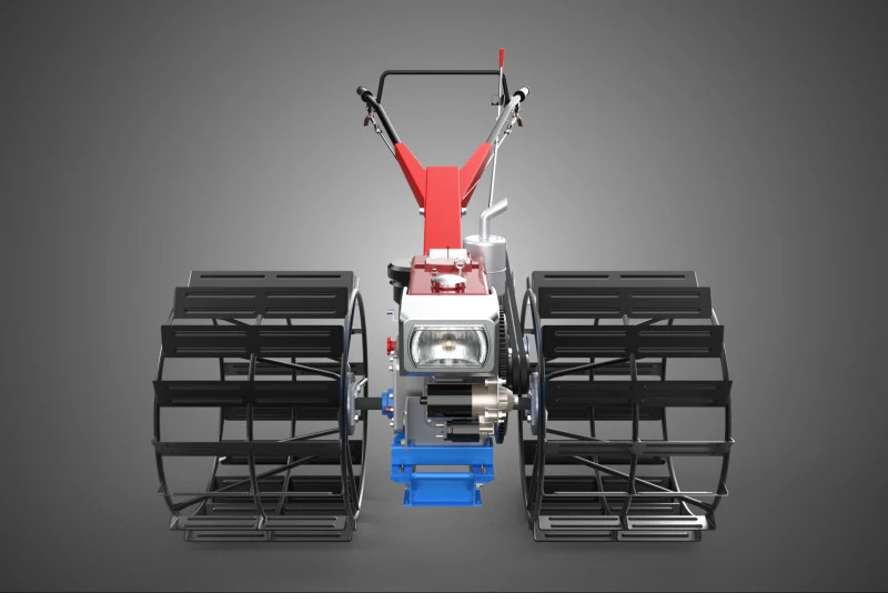 ПРОХОДЯЩИЙ ЗА ТРАКТОРОМ ДВОЙНОЙ ПРОЦЕНТ, ДЛИННАЯ ШИРОКАЯ ГУСЕНИЦА, КОЛЕСО С КЛЕТКОЙ 3D Модель .c4d .max .obj .3ds .fbx .stl .blend 