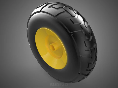 RODAMIENTO DE RUEDA AMARILLA LLANTA EJE CUBO CARRO CARRO COJINETE Modelo 3D
