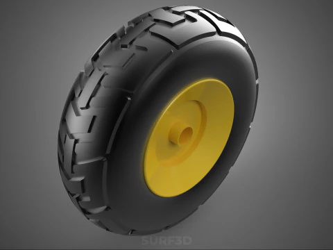 RODAMIENTO DE RUEDA AMARILLA LLANTA EJE CUBO CARRO CARRO COJINETE Modelo 3D