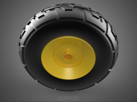 RODAMIENTO DE RUEDA AMARILLA LLANTA EJE CUBO CARRO CARRO COJINETE Modelo 3D