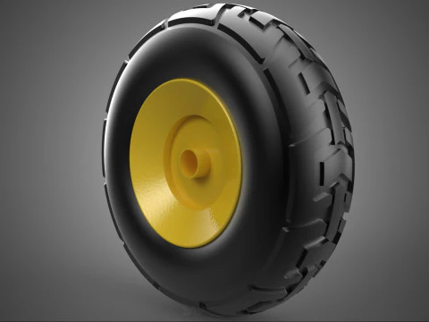 RODAMIENTO DE RUEDA AMARILLA LLANTA EJE CUBO CARRO CARRO COJINETE Modelo 3D