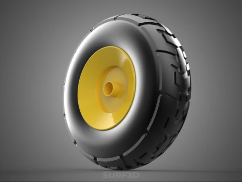 RODAMIENTO DE RUEDA AMARILLA LLANTA EJE CUBO CARRO CARRO COJINETE Modelo 3D