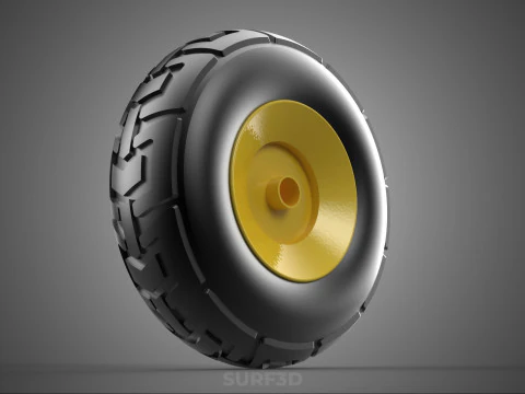 RODAMIENTO DE RUEDA AMARILLA LLANTA EJE CUBO CARRO CARRO COJINETE Modelo 3D