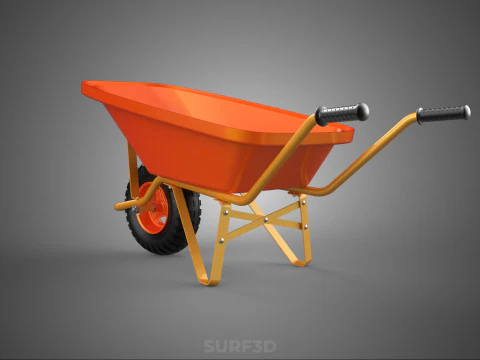 CARROZZA STANDARD CARRELLO CARROZZA LAVORATORE MANODOPERA COSTRUTTORE RAGGIO Modello 3D