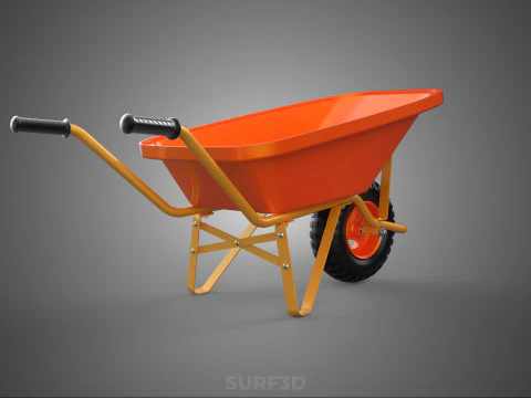 CARROZZA STANDARD CARRELLO CARROZZA LAVORATORE MANODOPERA COSTRUTTORE RAGGIO Modello 3D