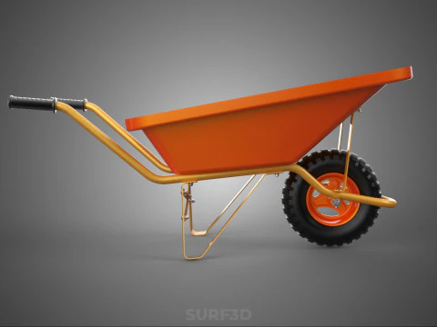 CARROZZA STANDARD CARRELLO CARROZZA LAVORATORE MANODOPERA COSTRUTTORE RAGGIO Modello 3D