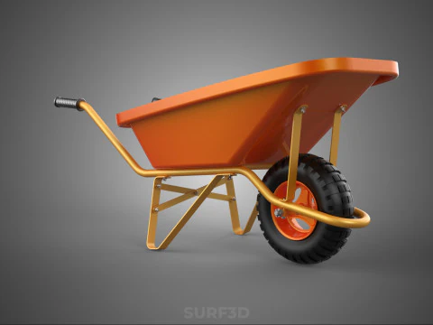 CARROZZA STANDARD CARRELLO CARROZZA LAVORATORE MANODOPERA COSTRUTTORE RAGGIO Modello 3D