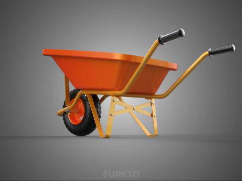 CARROZZA STANDARD CARRELLO CARROZZA LAVORATORE MANODOPERA COSTRUTTORE RAGGIO Modello 3D