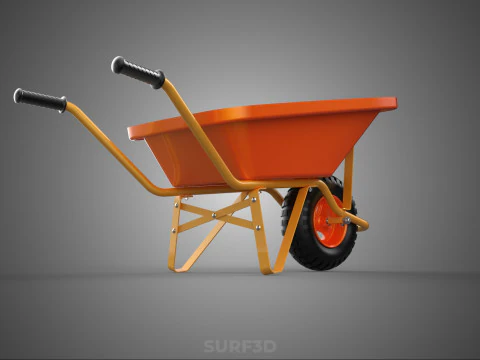 CARROZZA STANDARD CARRELLO CARROZZA LAVORATORE MANODOPERA COSTRUTTORE RAGGIO Modello 3D