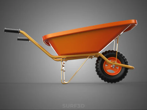 CARROZZA STANDARD CARRELLO CARROZZA LAVORATORE MANODOPERA COSTRUTTORE RAGGIO Modello 3D