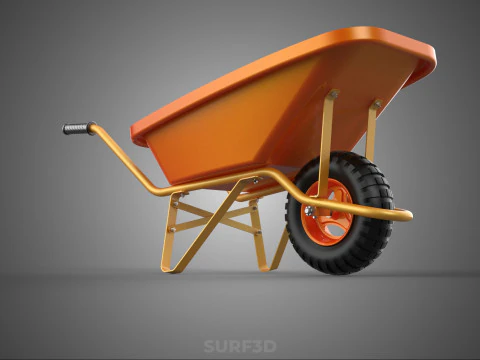 CARROZZA STANDARD CARRELLO CARROZZA LAVORATORE MANODOPERA COSTRUTTORE RAGGIO Modello 3D