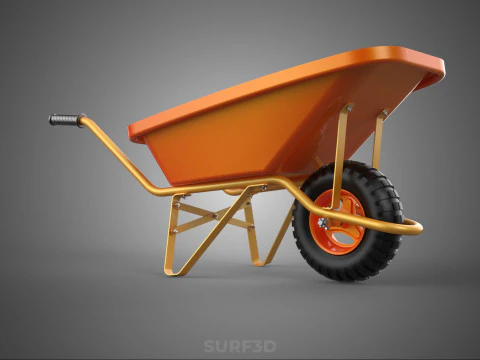 CARROZZA STANDARD CARRELLO CARROZZA LAVORATORE MANODOPERA COSTRUTTORE RAGGIO Modello 3D