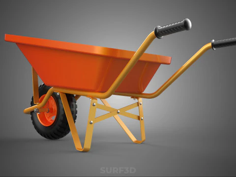 CARROZZA STANDARD CARRELLO CARROZZA LAVORATORE MANODOPERA COSTRUTTORE RAGGIO Modello 3D