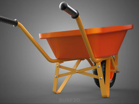 CARROZZA STANDARD CARRELLO CARROZZA LAVORATORE MANODOPERA COSTRUTTORE RAGGIO Modello 3D