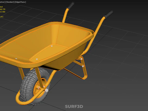 CARROZZA STANDARD CARRELLO CARROZZA LAVORATORE MANODOPERA COSTRUTTORE RAGGIO Modello 3D