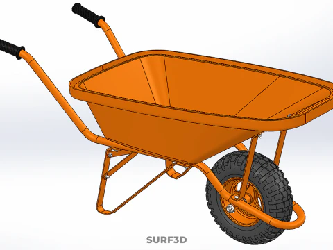 CARROZZA STANDARD CARRELLO CARROZZA LAVORATORE MANODOPERA COSTRUTTORE RAGGIO Modello 3D
