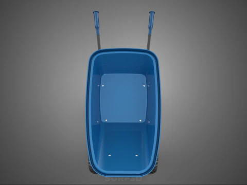 HEAVY DUTY TWIN WHEEL HAND CART WHEELBARROW TROLLEY WAGON TRAY 3D Model