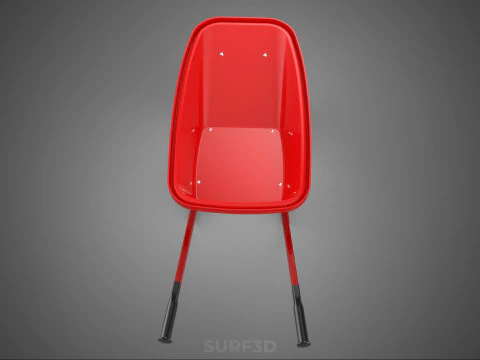 RED WHEELBARROW HAND MANUAL CART WHEEL TROLLEY WAGON TRAY PUSH 3D Model