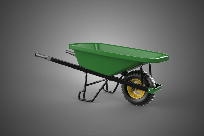 CARRELLA SINGOLA CARRIOLA PESANTE CARRELLO CARRELLO CARRO VASSOIO KG Modello 3D .c4d .max .obj .3ds .fbx .stl .blend