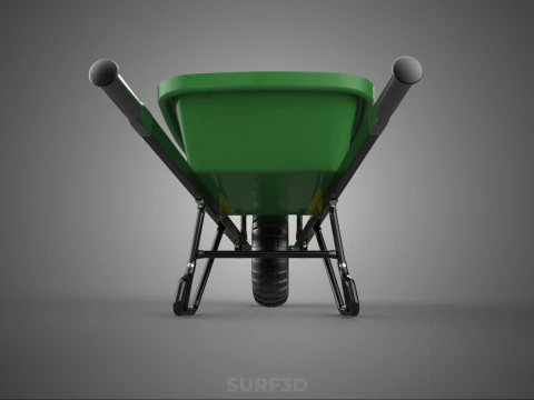 CARRELLA SINGOLA CARRIOLA PESANTE CARRELLO CARRELLO CARRO VASSOIO KG Modello 3D