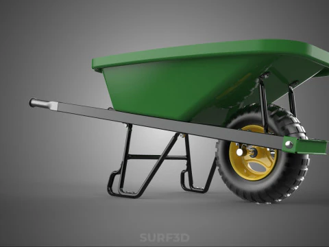 CARRELLA SINGOLA CARRIOLA PESANTE CARRELLO CARRELLO CARRO VASSOIO KG Modello 3D