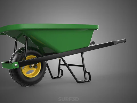 CARRELLA SINGOLA CARRIOLA PESANTE CARRELLO CARRELLO CARRO VASSOIO KG Modello 3D