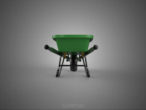 CARRELLA SINGOLA CARRIOLA PESANTE CARRELLO CARRELLO CARRO VASSOIO KG Modello 3D