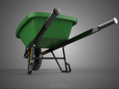 CARRELLA SINGOLA CARRIOLA PESANTE CARRELLO CARRELLO CARRO VASSOIO KG Modello 3D