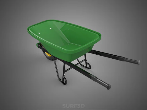 CARRELLA SINGOLA CARRIOLA PESANTE CARRELLO CARRELLO CARRO VASSOIO KG Modello 3D