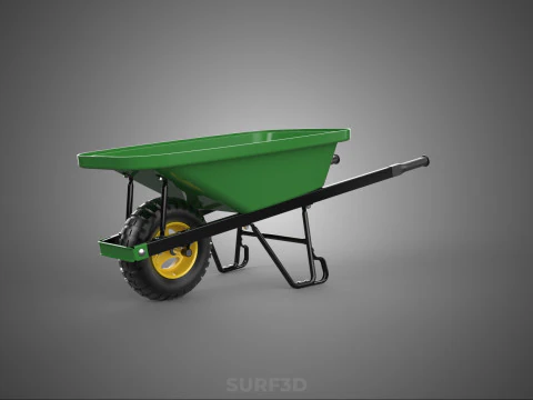 CARRELLA SINGOLA CARRIOLA PESANTE CARRELLO CARRELLO CARRO VASSOIO KG Modello 3D