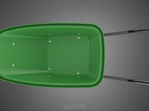 CARRELLA SINGOLA CARRIOLA PESANTE CARRELLO CARRELLO CARRO VASSOIO KG Modello 3D