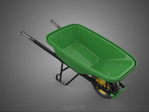 CARRELLA SINGOLA CARRIOLA PESANTE CARRELLO CARRELLO CARRO VASSOIO KG Modello 3D