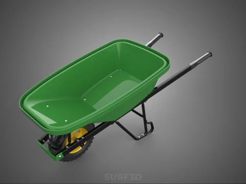 CARRELLA SINGOLA CARRIOLA PESANTE CARRELLO CARRELLO CARRO VASSOIO KG Modello 3D