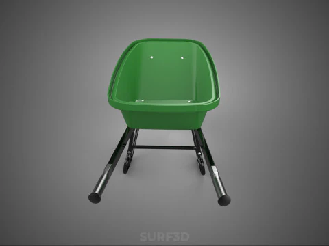 CARRELLA SINGOLA CARRIOLA PESANTE CARRELLO CARRELLO CARRO VASSOIO KG Modello 3D