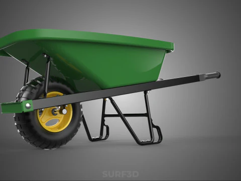 CARRELLA SINGOLA CARRIOLA PESANTE CARRELLO CARRELLO CARRO VASSOIO KG Modello 3D