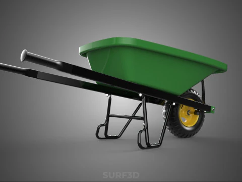 CARRELLA SINGOLA CARRIOLA PESANTE CARRELLO CARRELLO CARRO VASSOIO KG Modello 3D