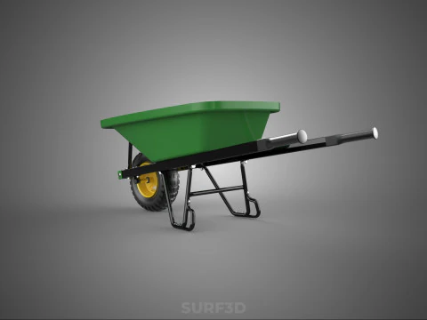 CARRELLA SINGOLA CARRIOLA PESANTE CARRELLO CARRELLO CARRO VASSOIO KG Modello 3D