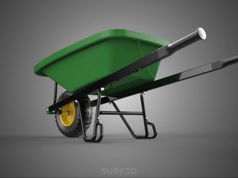 CARRELLA SINGOLA CARRIOLA PESANTE CARRELLO CARRELLO CARRO VASSOIO KG Modello 3D