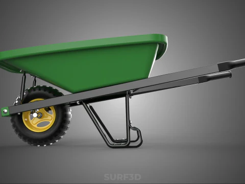 CARRELLA SINGOLA CARRIOLA PESANTE CARRELLO CARRELLO CARRO VASSOIO KG Modello 3D