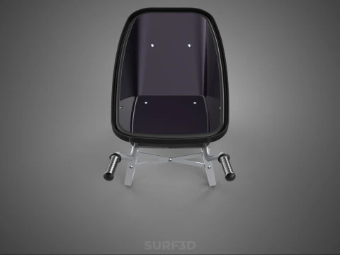 BLACK TUB WHEELBARROW TUBULAR FRAME HANDLES METAL CART TROLLEY 2 3D Model