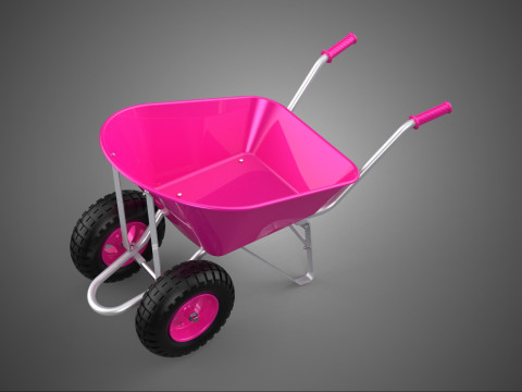 PEMBE Eflatun EL ARABASI ÇERÇEVE TUTAMAKLAR ARABA ARABASI BAHÇE BAHÇESİ 3D Model