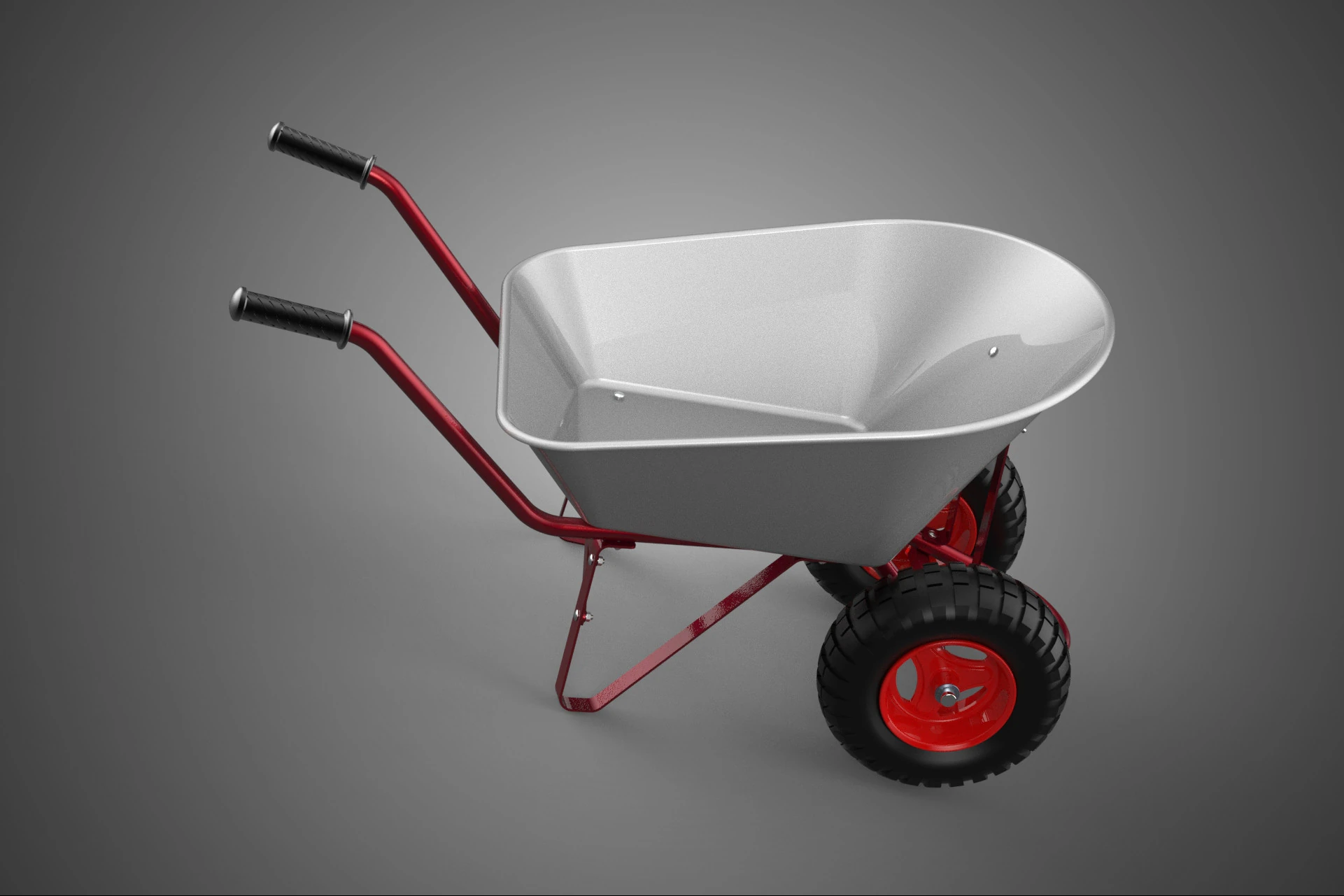 MANUAL HAND PUSH WHEELBARROW CART GARDEN DUMP MATERIAL HANDLING 3D Model .c4d .max .obj .3ds .fbx .stl .blend