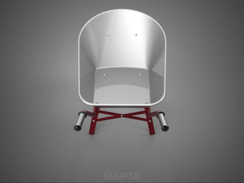 MANUAL HAND PUSH WHEELBARROW CART GARDEN DUMP MATERIAL HANDLING 3D Model