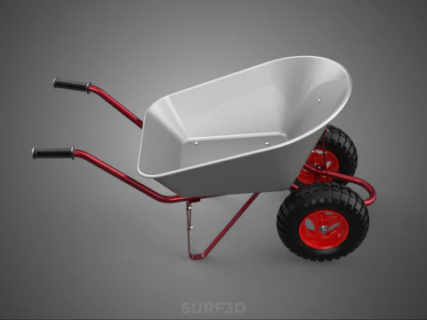 MANUAL HAND PUSH WHEELBARROW CART GARDEN DUMP MATERIAL HANDLING 3D Model