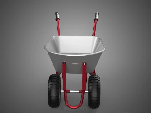 MANUAL HAND PUSH WHEELBARROW CART GARDEN DUMP MATERIAL HANDLING 3D Model